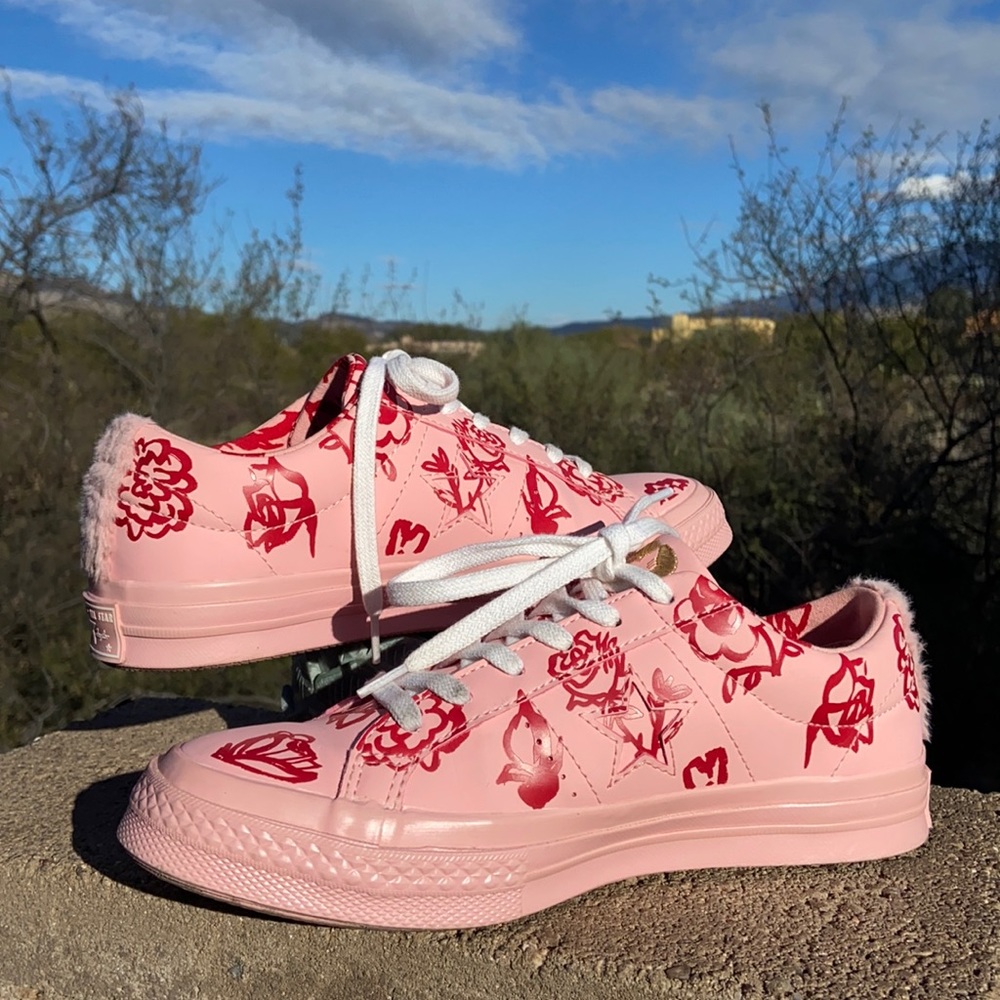 🌸 Converse One Star Bubblegum Pink Floral Shrimp Sneakers 🌸